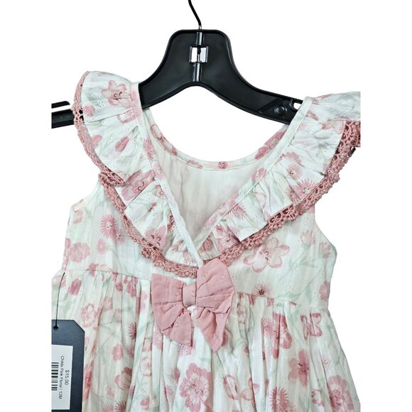 Childs Pink Floral Dress - Picture 2 of 4
